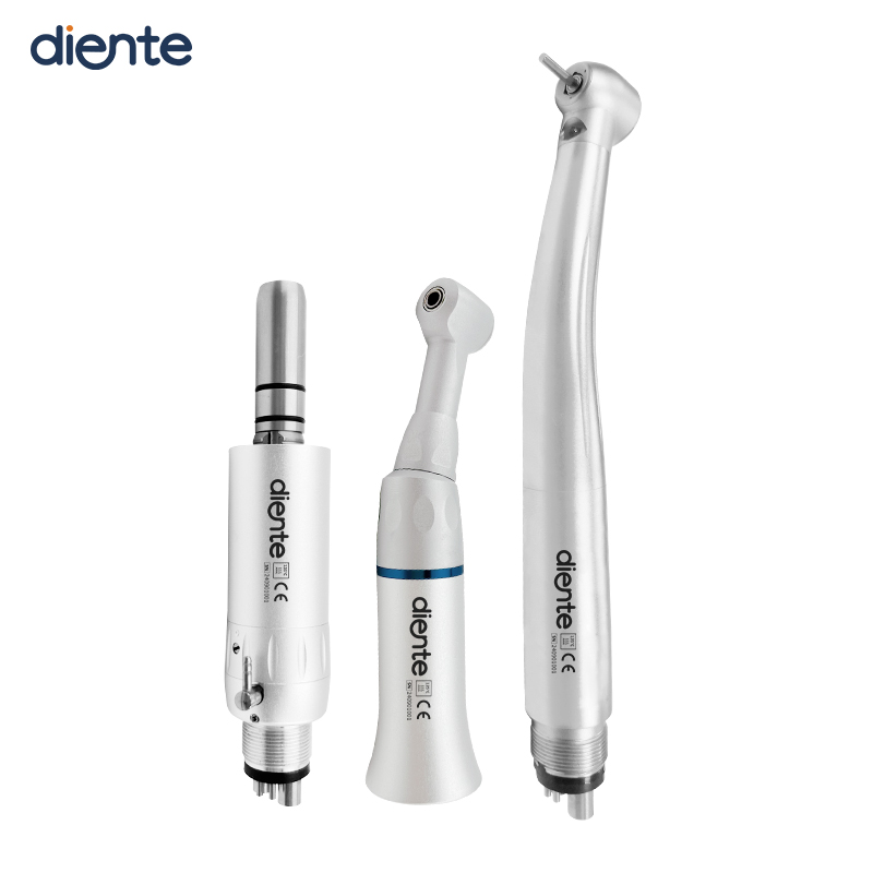 Diente D1 High & Low Speed Dental Handpiece Kit, LED High Speed + Low Speed Handpieces, 4-Hole Essential Dental Solution for General Practice