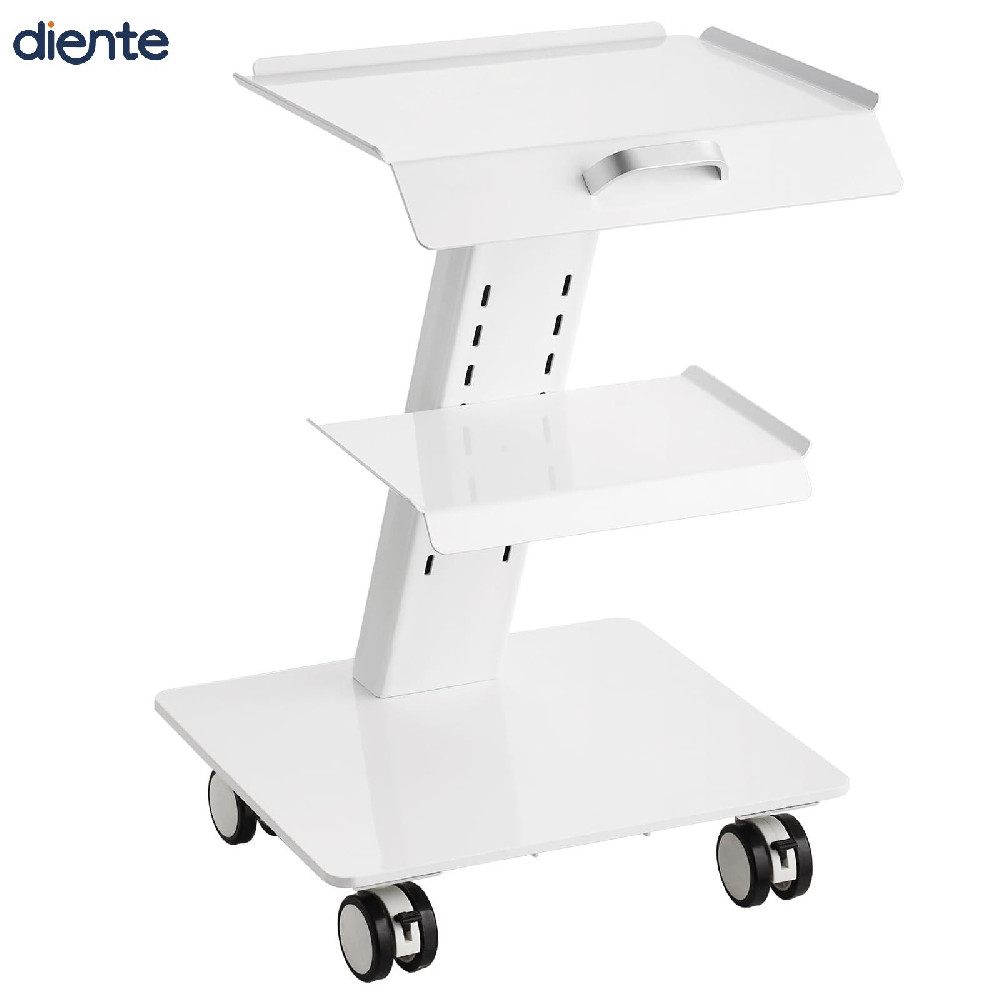 Diente HC7 3-Tier Medical Trollery | Heavy-Duty Mobile Storage for Dental & Clinic